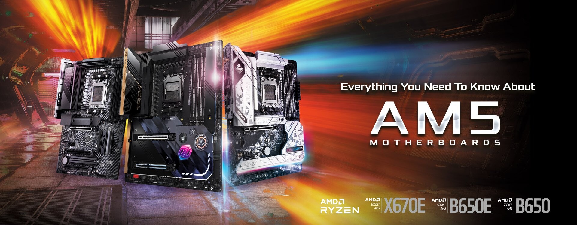 ASRock AM5 Motherboards are prepared to support the upcoming AMD Ryzen Series processors.