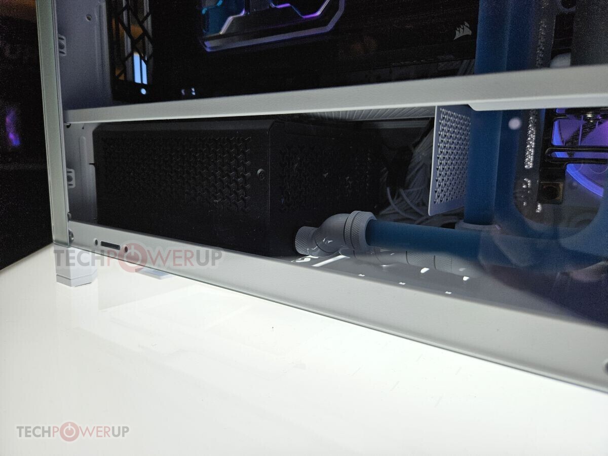 Corsair hints at prototype of liquid-cooled power supply.